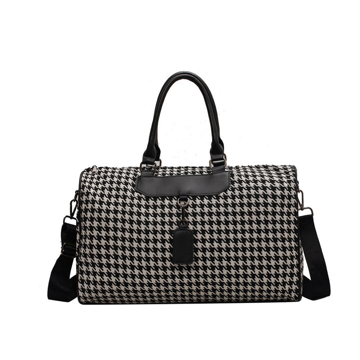 Stylish Houndstooth Pattern Travel Duffel Bag Kalsten