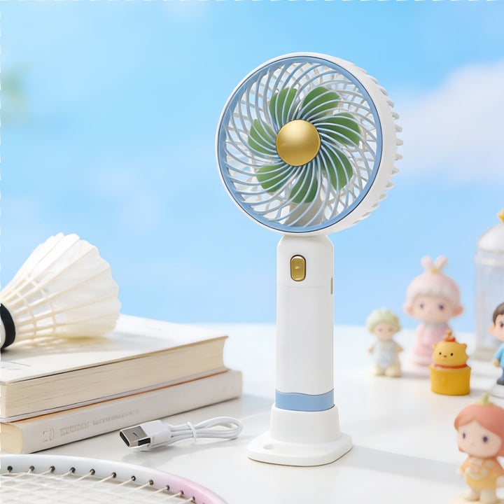 Women Portable Mini Hand Fan with USB Charging Function and Multiple Speed Levels Kalsten
