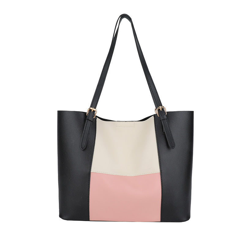 Versatile Color Block Tote Bag Kalsten