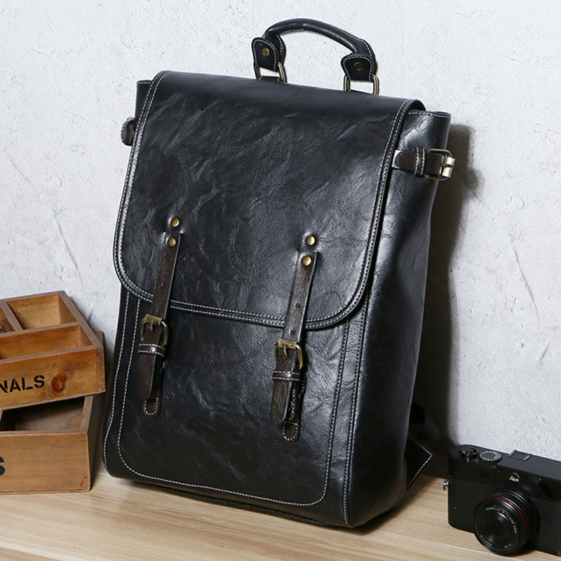 Elegant Laptop Backpack with High-Quality Synthetic Leather Coating Kalsten