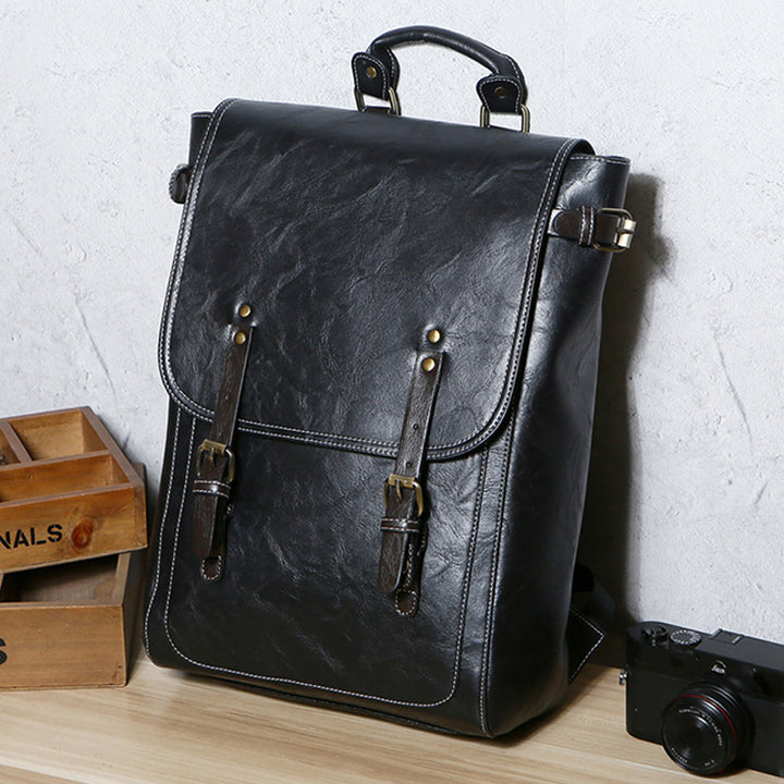 Elegant Laptop Backpack with High-Quality Synthetic Leather Coating Kalsten
