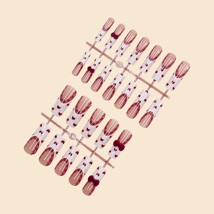 Heart-Themed Nail Art Extensions