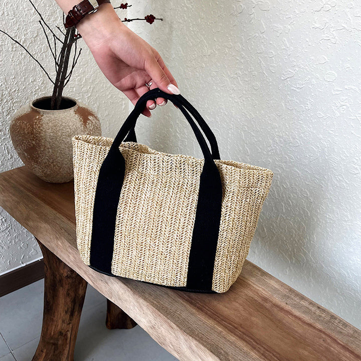 WoEco-Friendly Straw Beach Tote Kalsten