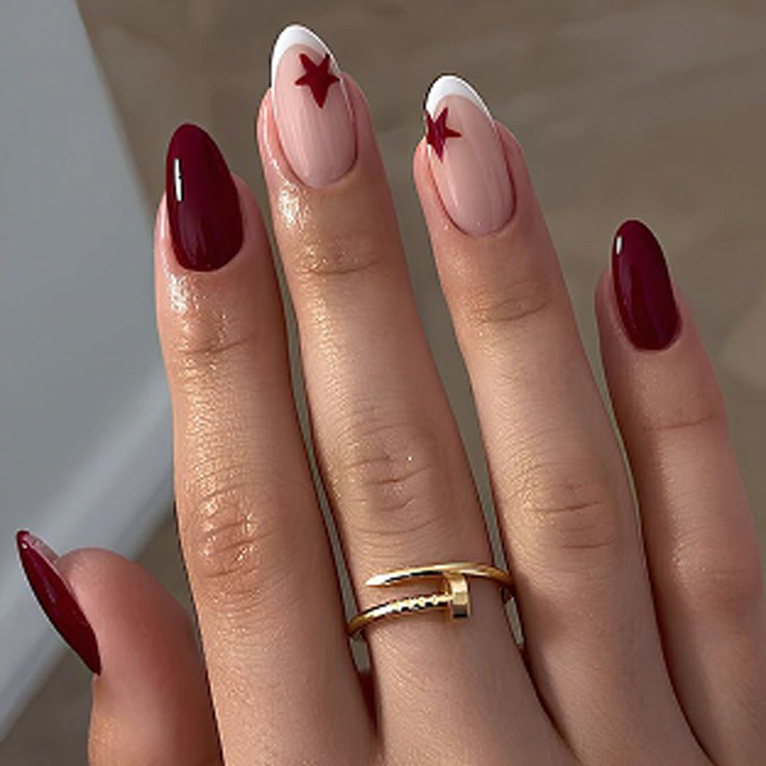 Artful Nail Extensions with Star Design Kalsten