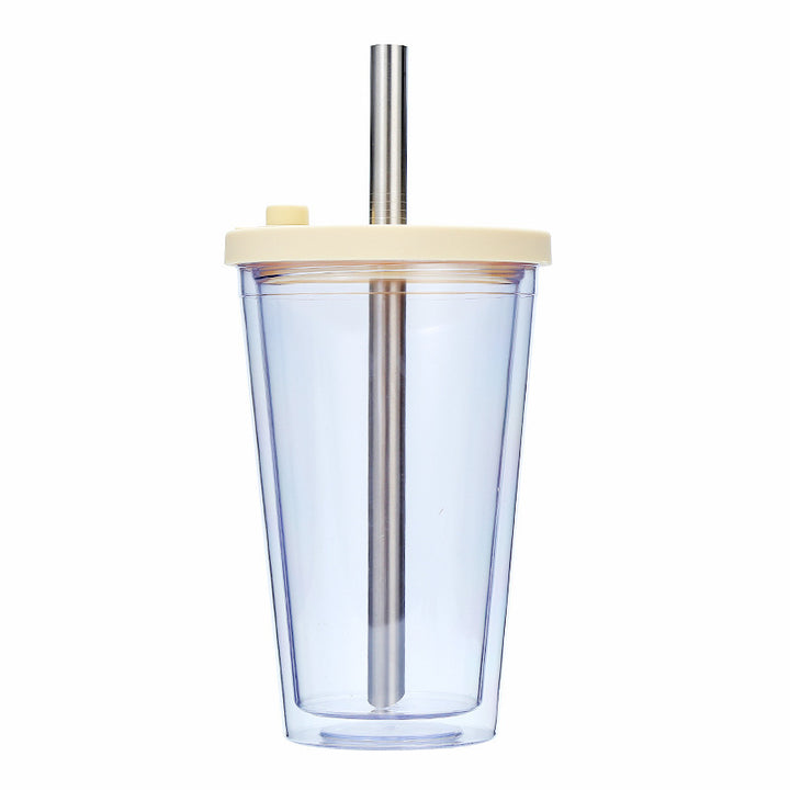 Women's High-Quality Drinking Cup with Integrated Stainless Steel Straw Kalsten