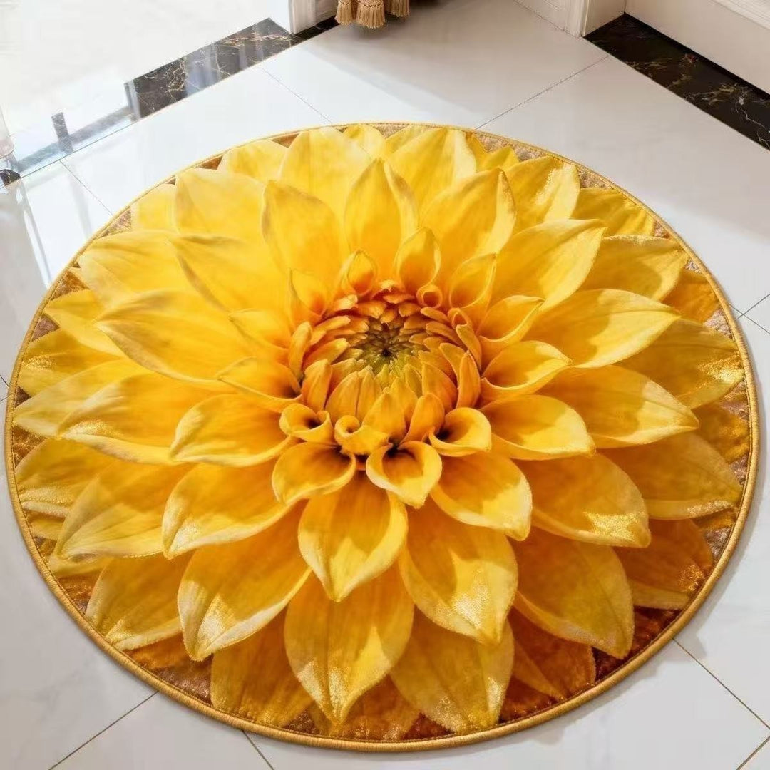 Plush Sunflower Decorative Area Rug Kalsten