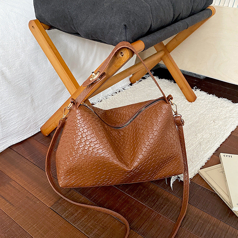 Woven Leather Crossbody Bag