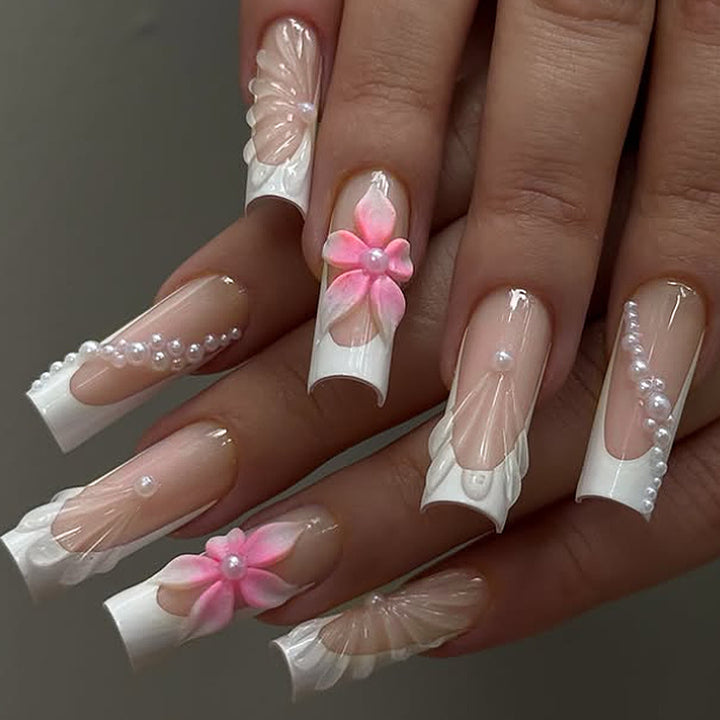 Floral Embellished Press-On Nail Set Kalsten 1788495815