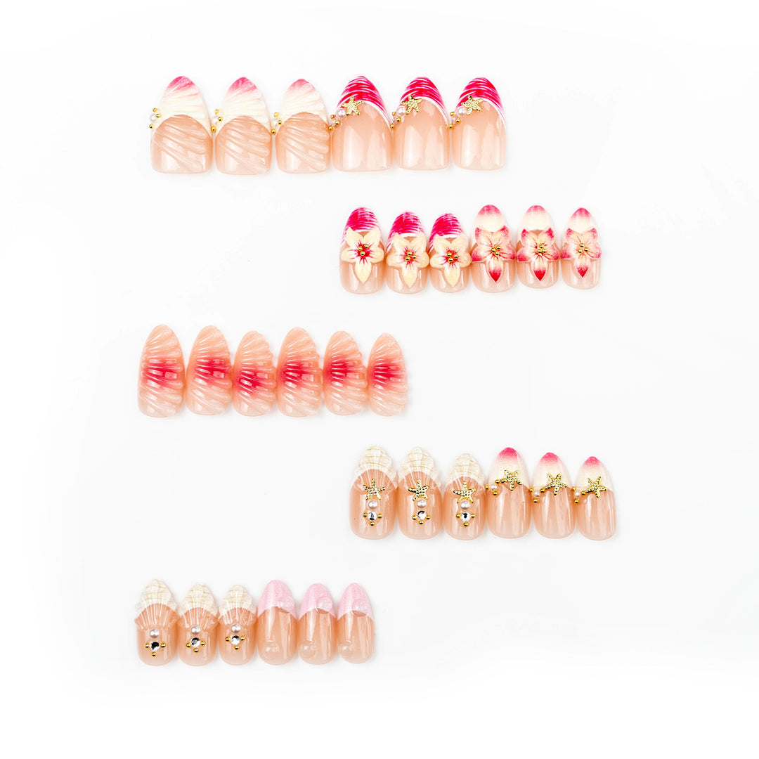 Floral Decorative Press-On Nail Art Set Kalsten
