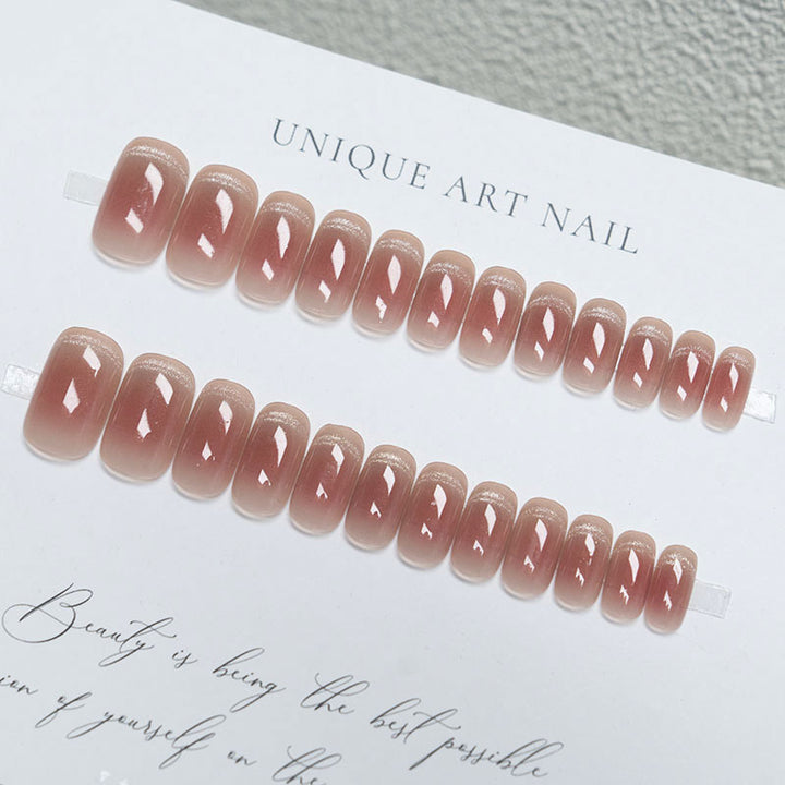 Elegant Press-On Nail Set with Glossy Finish