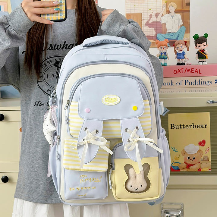 Playful Bunny-Ear Print Backpack Kalsten