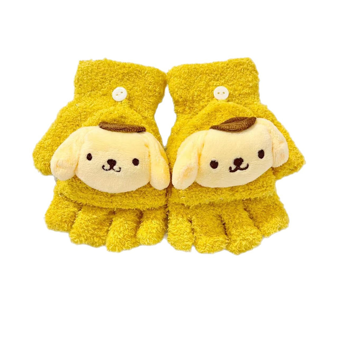 Children's Playful Bear-Themed Fingerless Gloves Kalsten