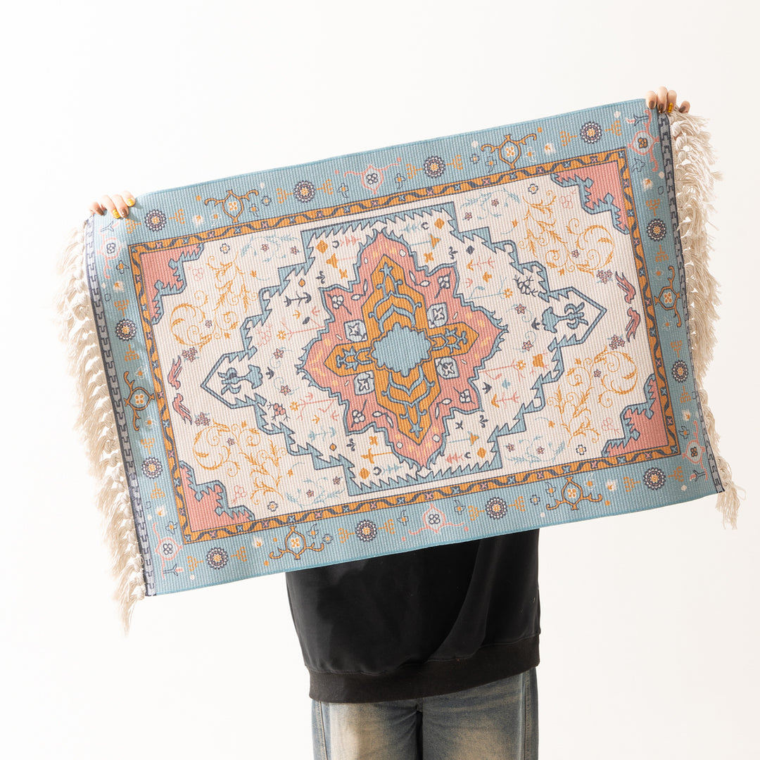 ornamental fringed scarf made of fine woven fabric