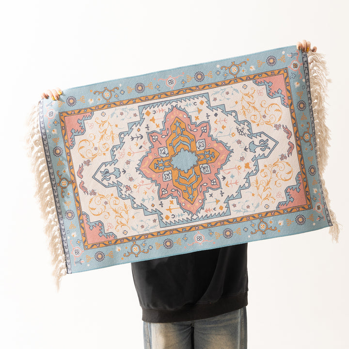 ornamental fringed scarf made of fine woven fabric