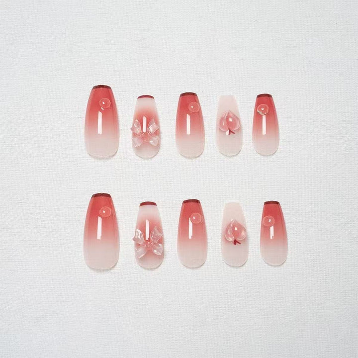 Artificial nails with floral design and glitter accents Kalsten