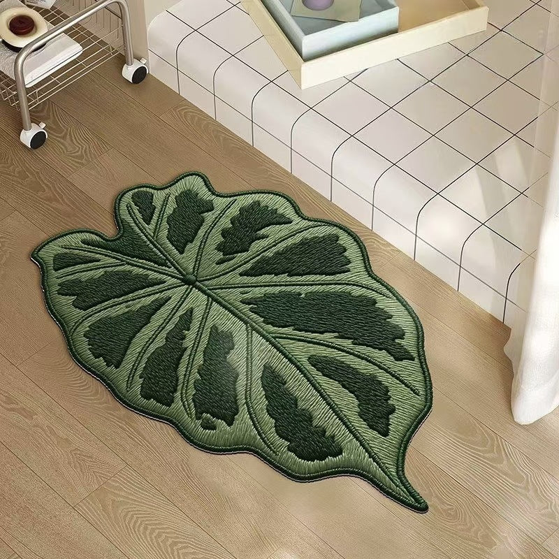 Monstera Leaf Shaped Floor Mat Kalsten
