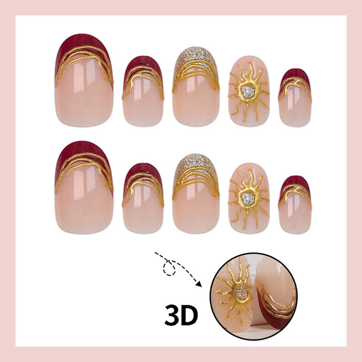 Nail set with elegant glitter and gradient design Kalsten