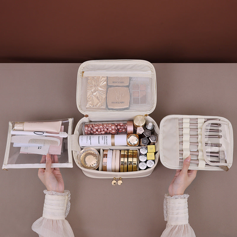 Cosmetic Organizer With Multiple Compartments And Practical Viewing Window Kalsten
