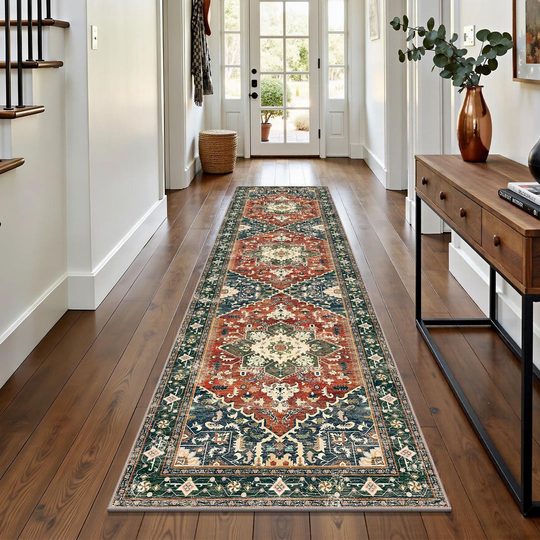 Vintage-Inspired Geometric Area Rug