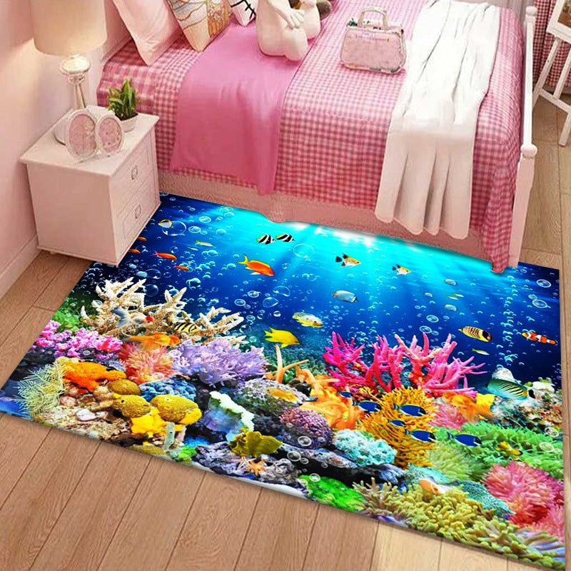 Coral Reef Ocean Scene Rug
