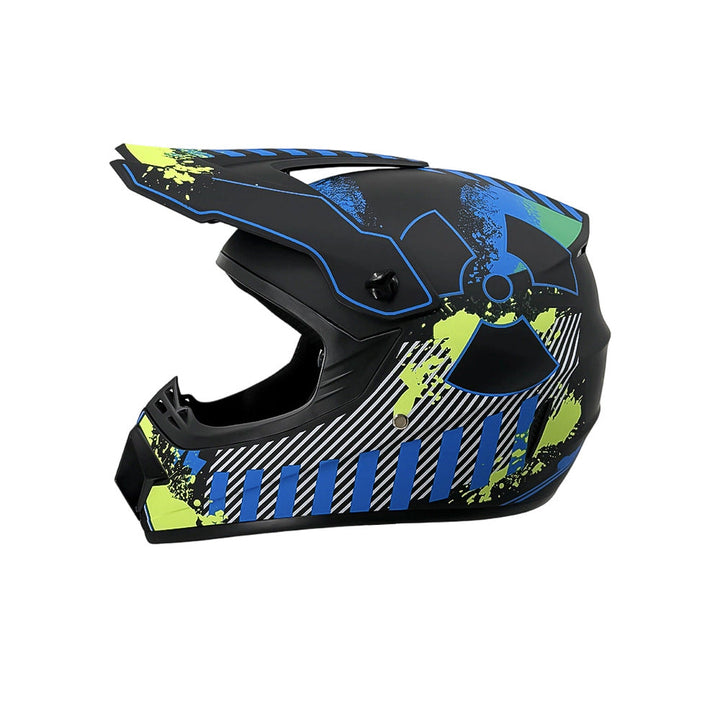 full-face motocross helmet with extended visor and reinforced chin guard Kalsten