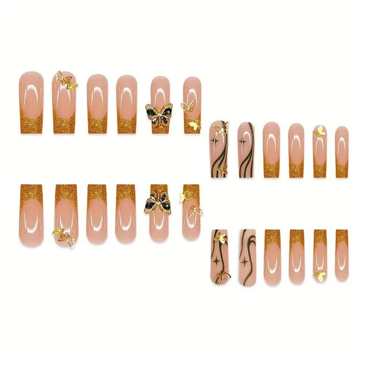 Glamorous Butterfly-Inspired Nail Art Extensions Kalsten