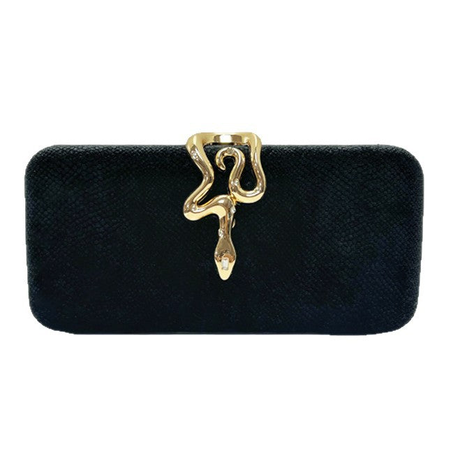Elegant Snake-Design Evening Clutch
