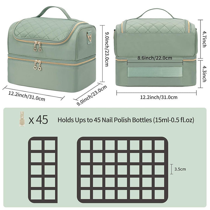 Cosmetic organizer bag with multifunctional compartments Kalsten