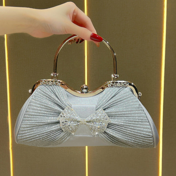 Vintage-Inspired Bow-Accent Evening Handbag