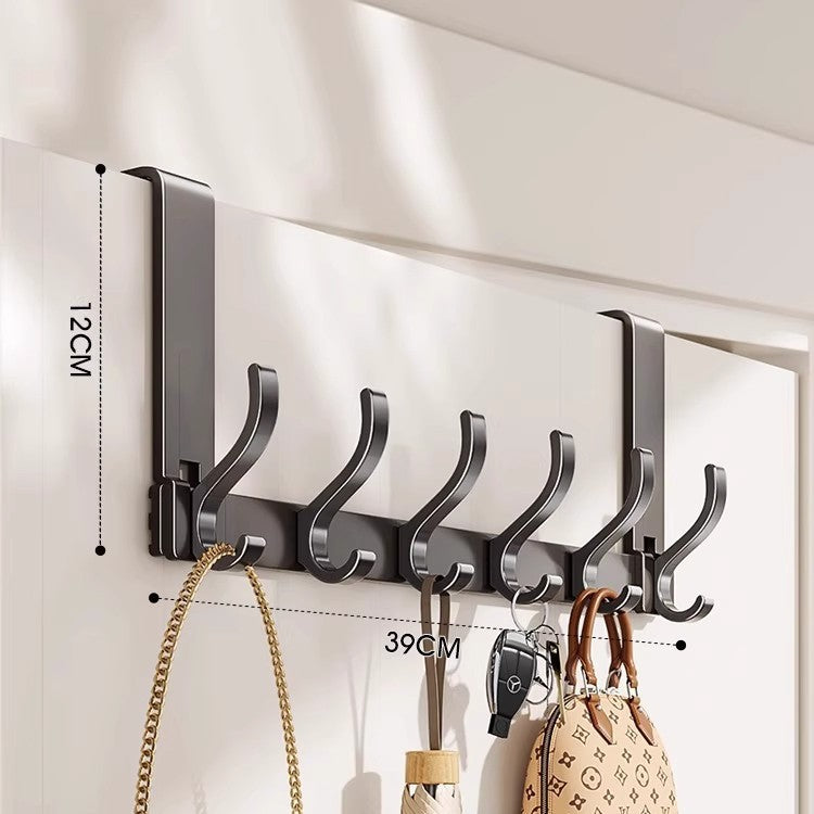 Wall-Mounted Multi-Hook Storage Rack