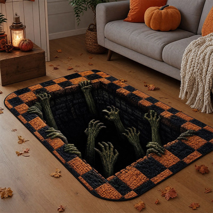 3D Serpent Design Area Rug for Home Decor