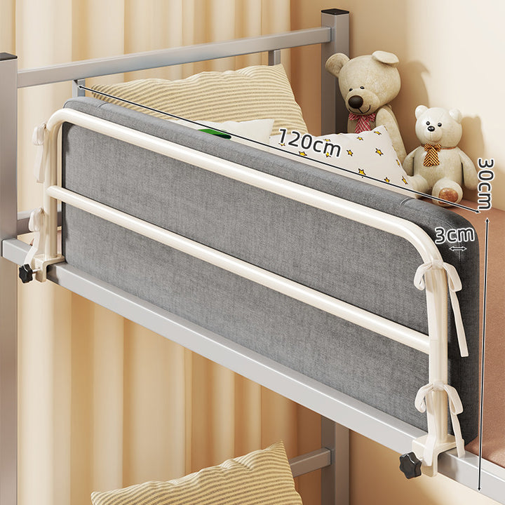 Padded Clamp-Mounted Bed Safety Rail with Fabric Panel