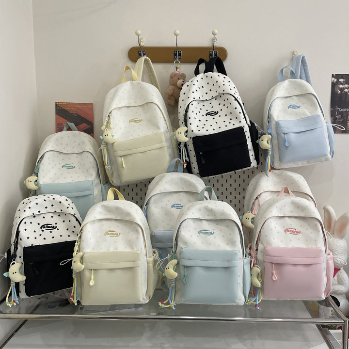 Stylish Printed Backpack with Fun Character Accents Kalsten