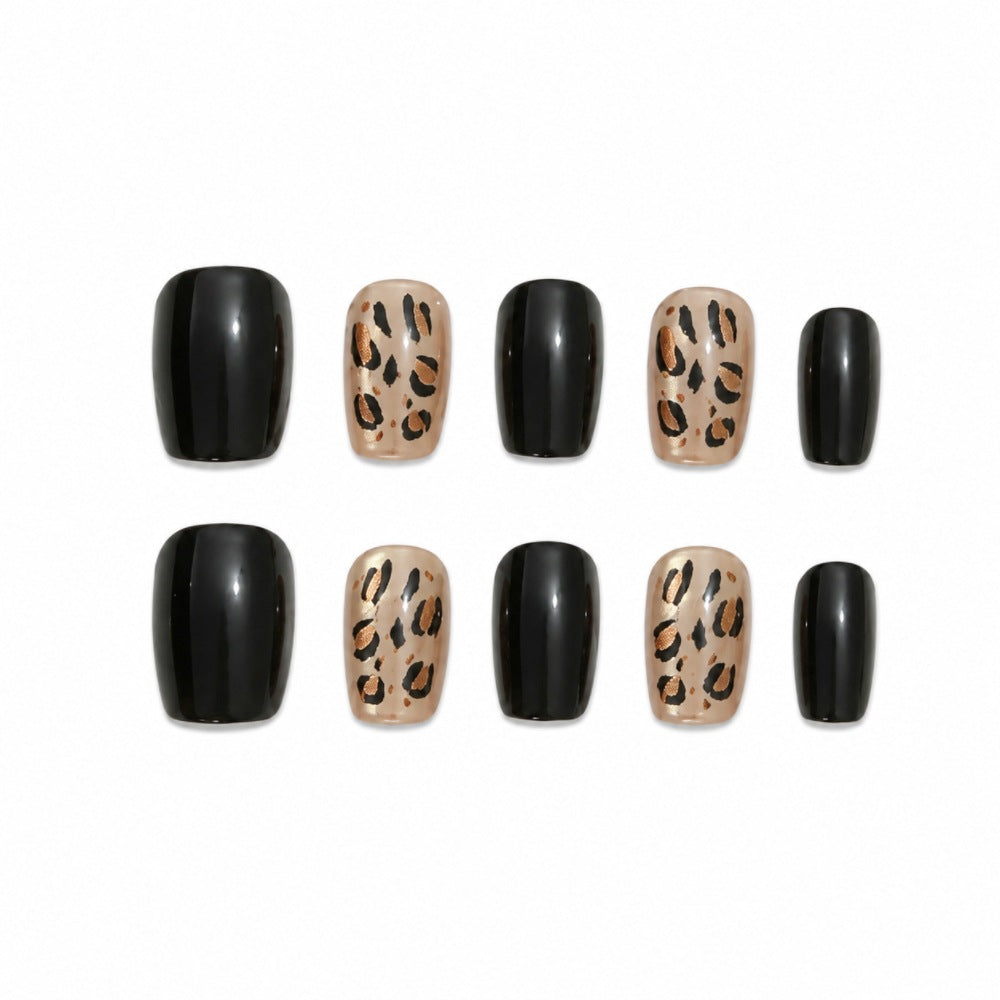 Stylish Animal Print Press-On Nails Kalsten