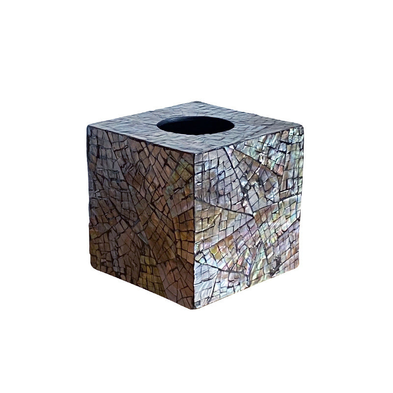 Mosaic paper bin made of natural materials Kalsten