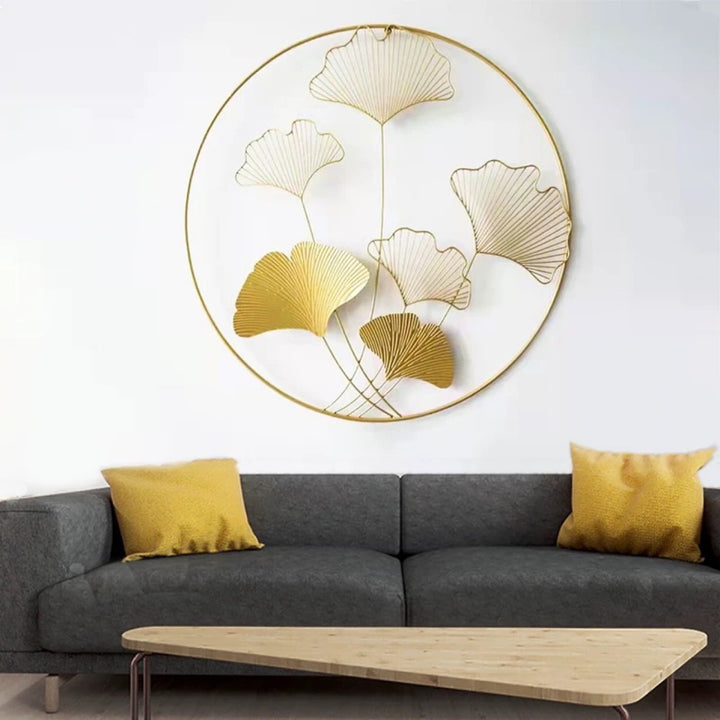Elegant Ginkgo Leaf Decorative Wall Art Sculpture Kalsten
