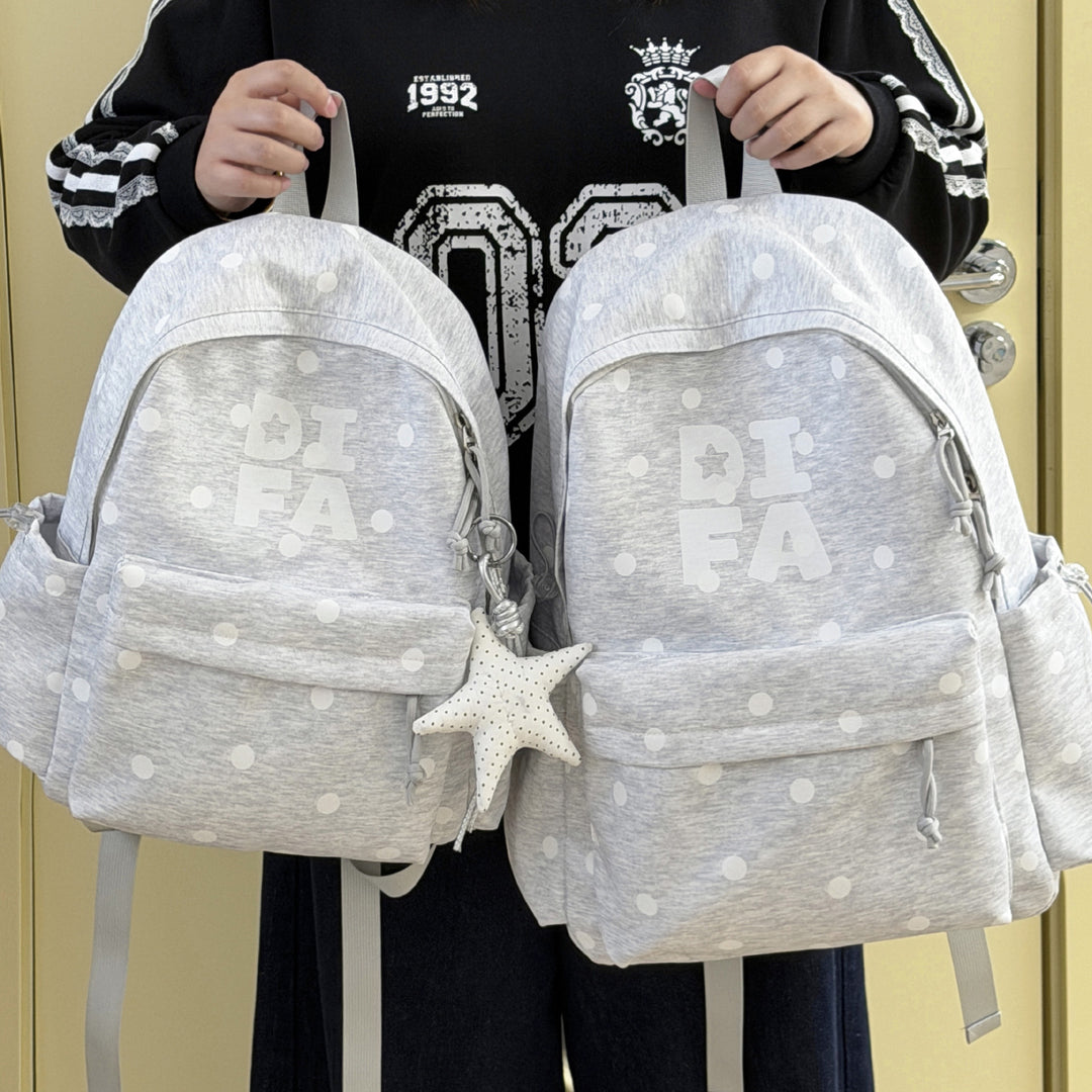 Stylish Star-Print School Backpack Kalsten