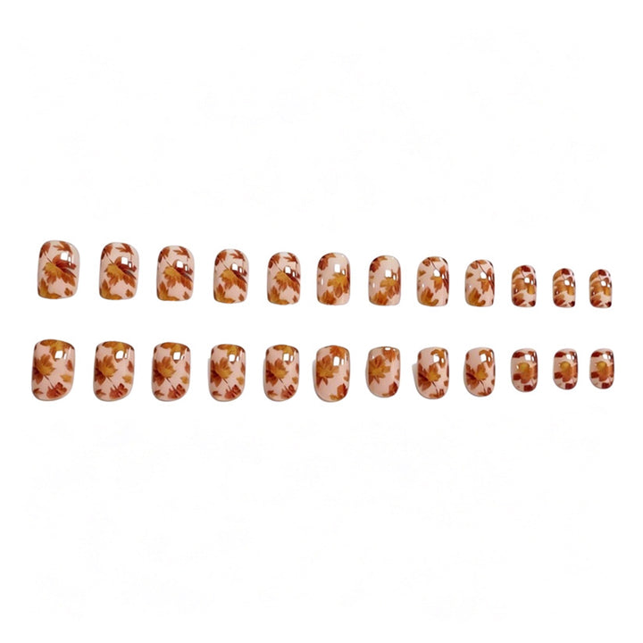 Autumn-Inspired Leaf Print Nail Art Kalsten