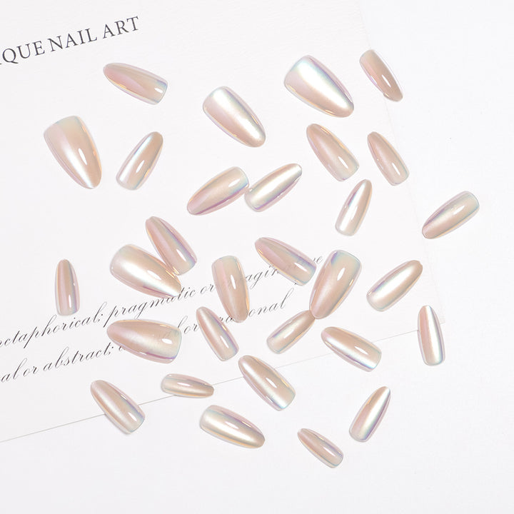 Iridescent Glossy Press-On Nail Set Kalsten