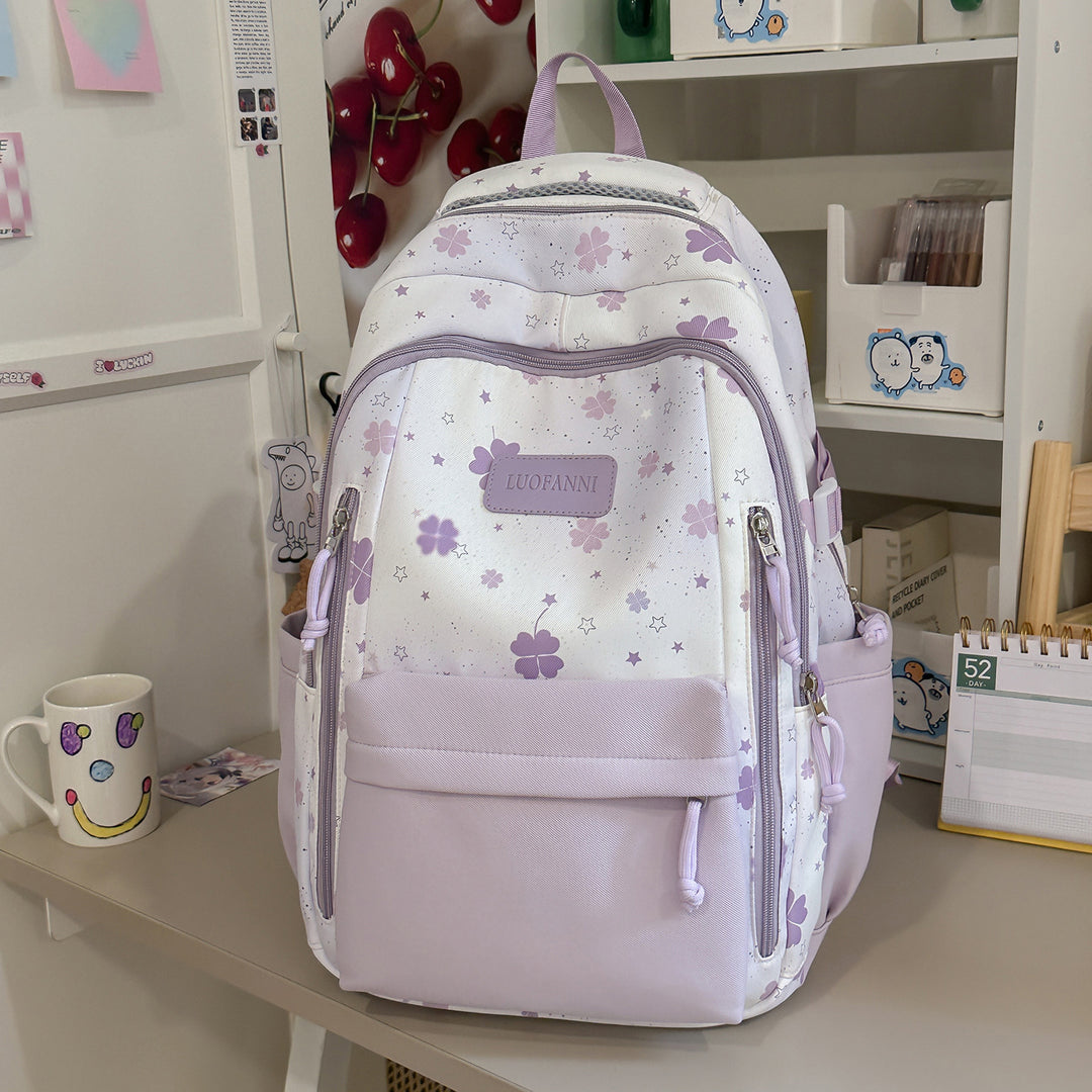 Stylish Floral Print Student Backpack Kalsten