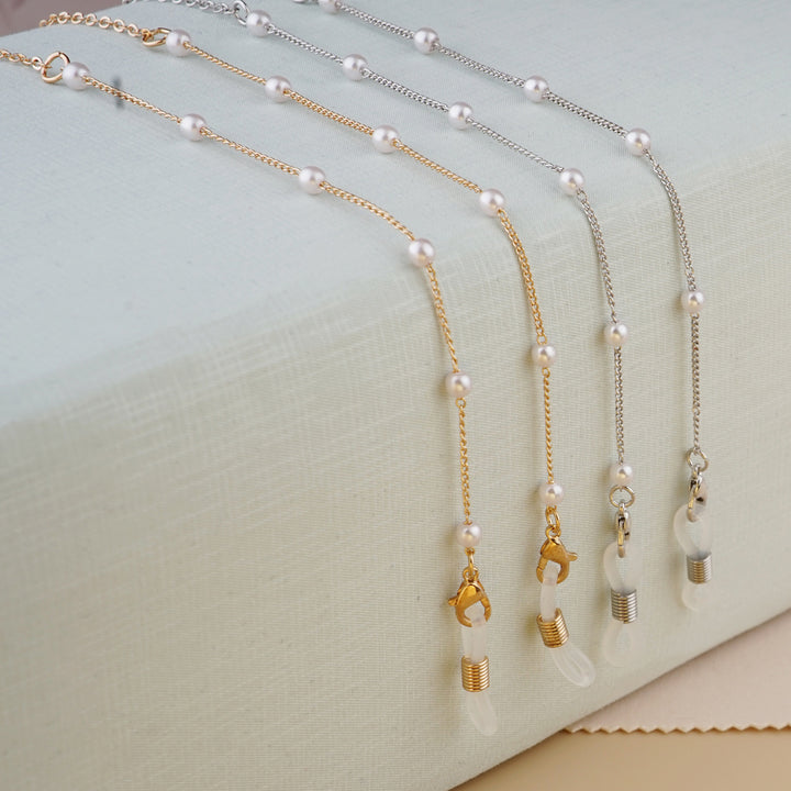 Elegant Pearl-Accented Eyewear Chain Kalsten