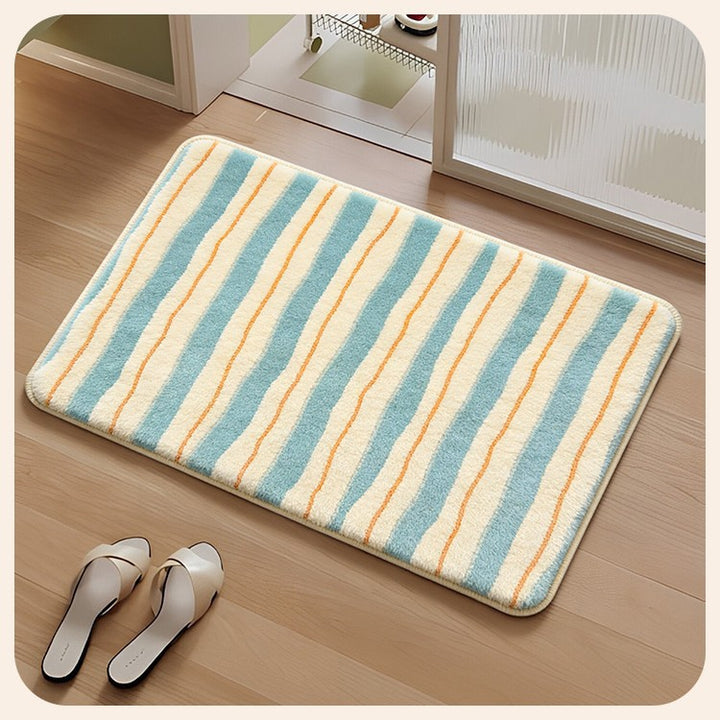 Soft Striped Bathroom Mat