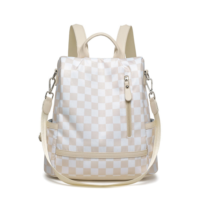 Stylish Checkered Backpack Kalsten