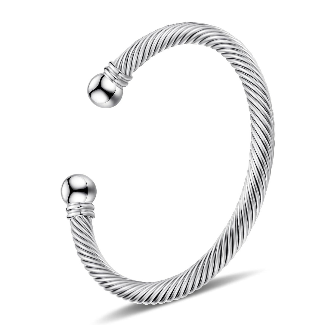 Twisted Cable Design Cuff Bracelet Kalsten