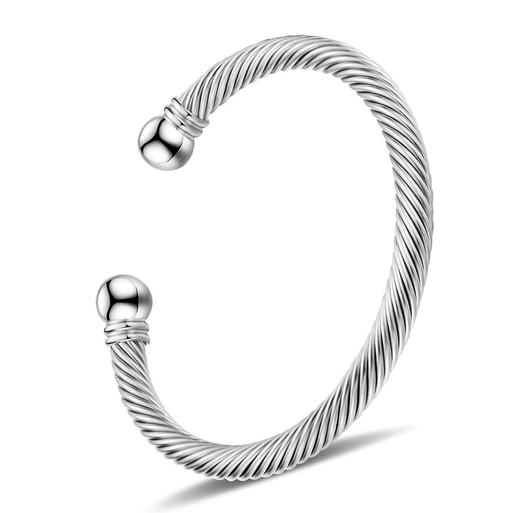 Twisted Cable Design Cuff Bracelet Kalsten