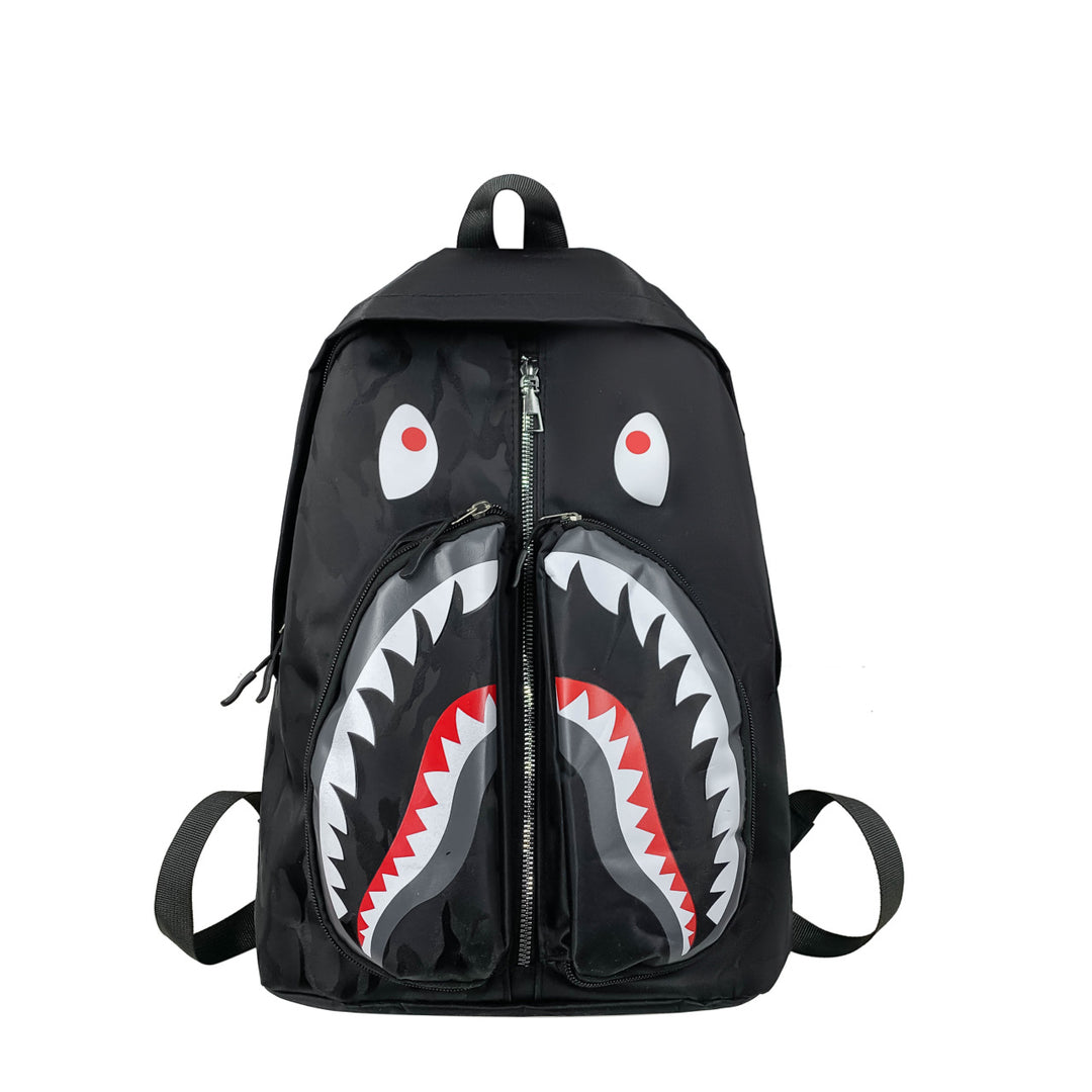 Backpack with Elaborately Designed Shark Motif Kalsten