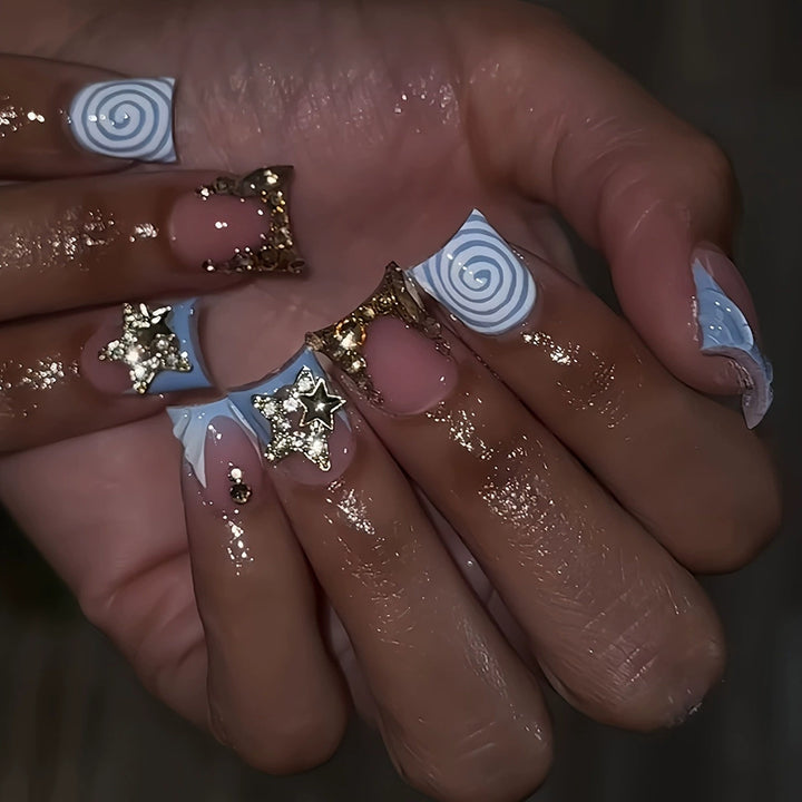 Glamorous Floral-Embellished Nail Art Extensions Kalsten
