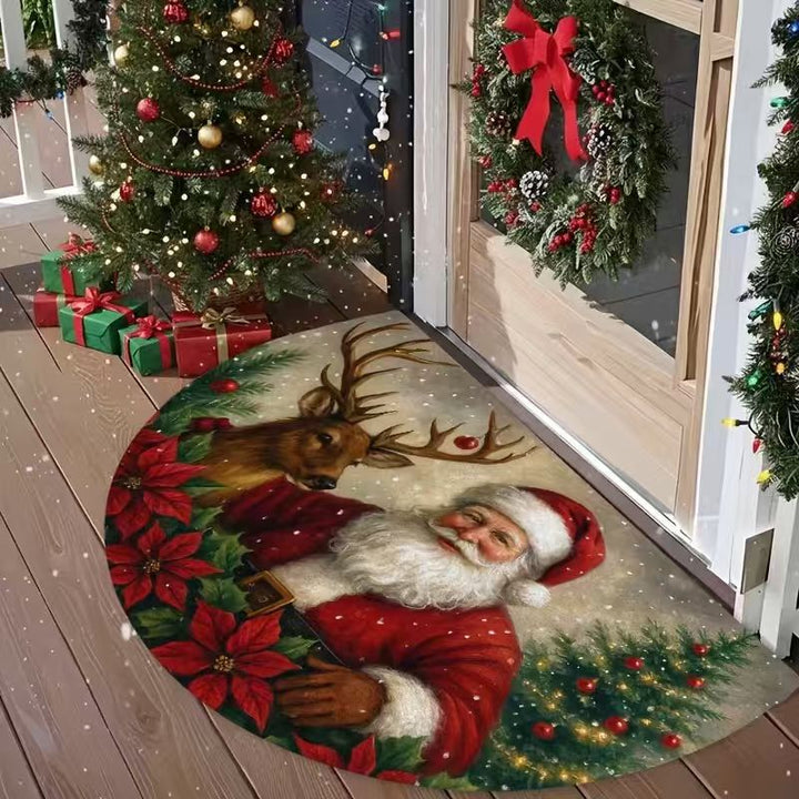 Festive Reindeer-Themed Welcome Mat Kalsten