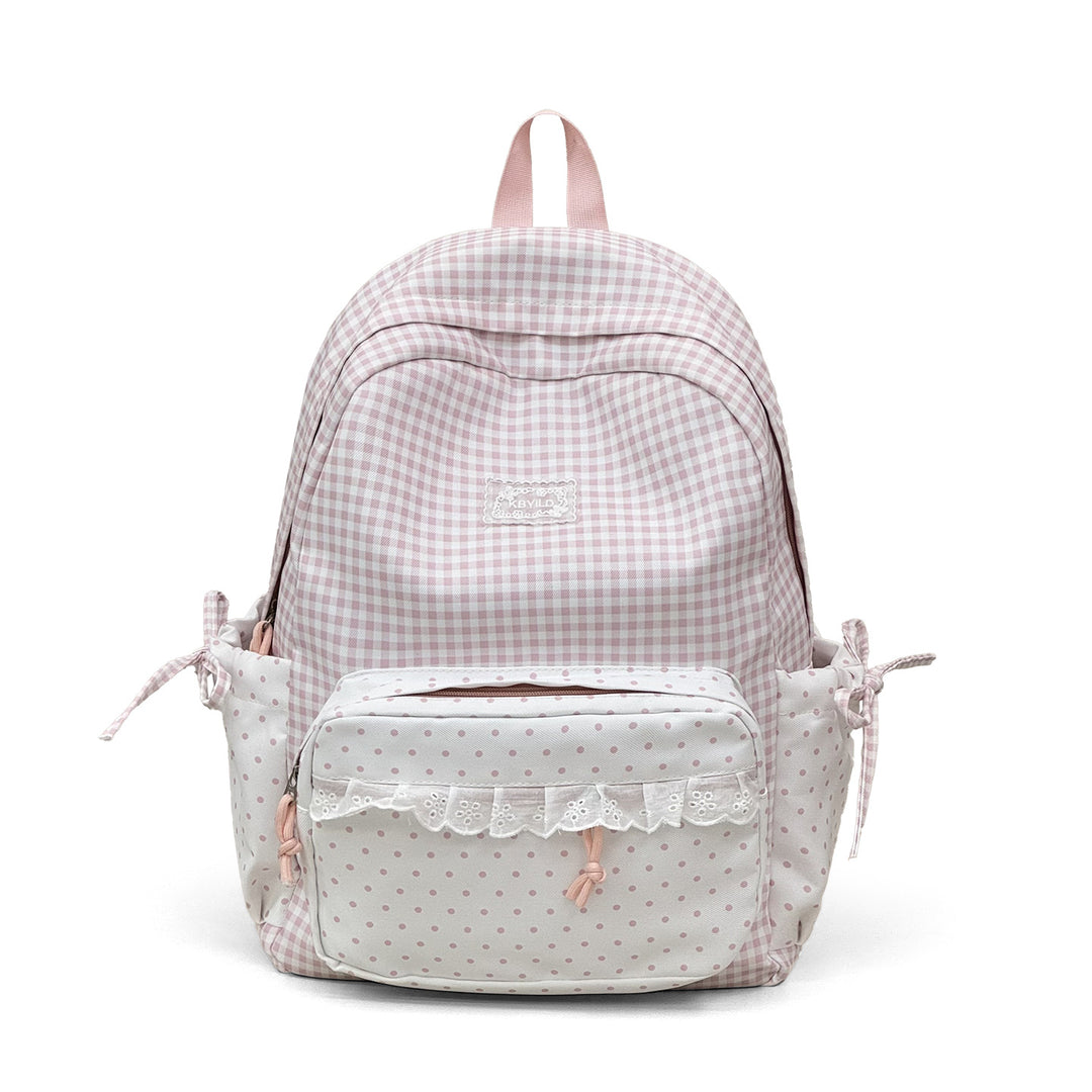 Cute Checked Pattern Backpack Kalsten