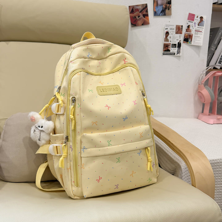 Stylish School Backpack with Fun Patterned Accents Kalsten
